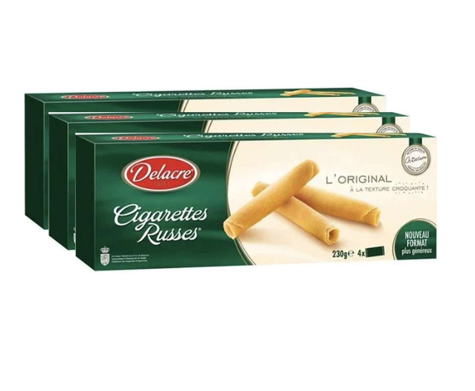 SUPER OFFRE -20% Lot de 3 : Biscuit cigarettes russes L'original, Delacre (3 x 230 g)