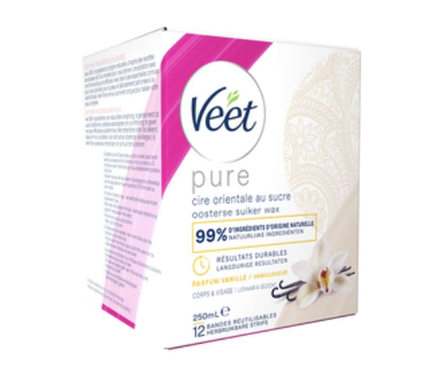 SUPER OFFRE -20% Lot de 3 : Cire chaude orientale aux huiles essentielles parfum vanille, Veet (3 x 250 ml)