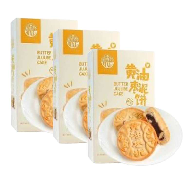SUPER OFFRE -20% lot de 3 : Gâteau au beurre et pâte de dattes, DaoXiangCun (3 x 140 g)