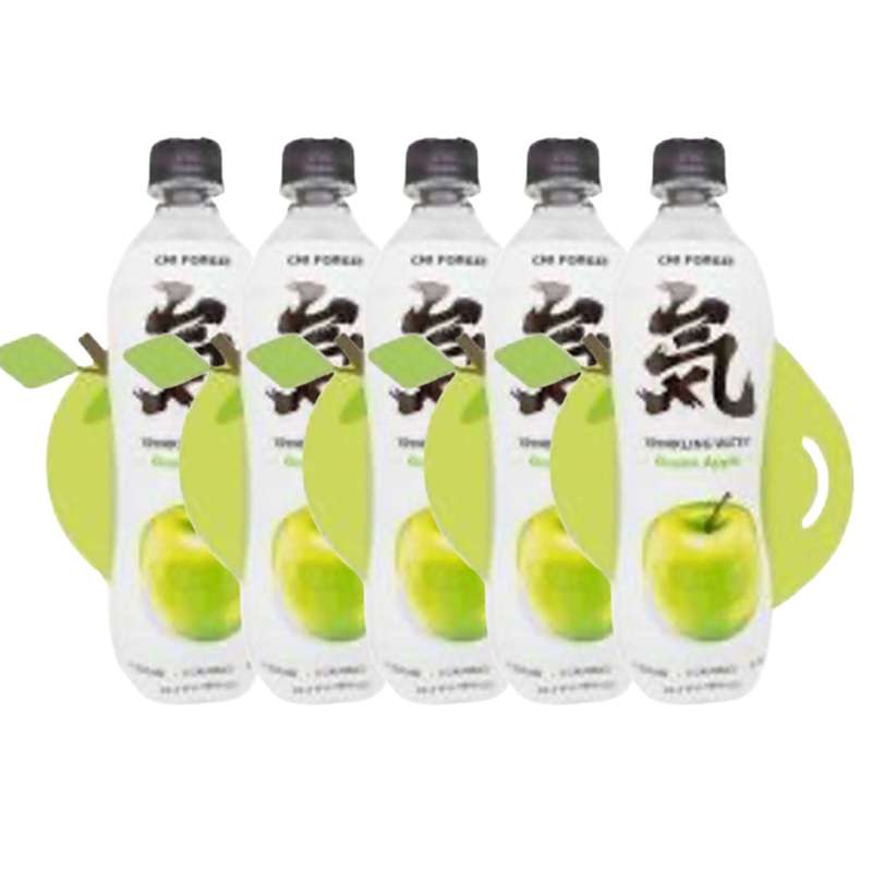 SUPER OFFRE -20% lot de 5 : Eau pétillante pomme verte, Chi Forest (480 ml) (x 5)