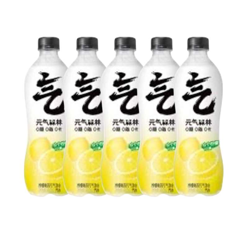 SUPER OFFRE -20% lot de 5 : Eau pétillante saveur citron sans sucre, Genki Forest (480 ml) (x 5)