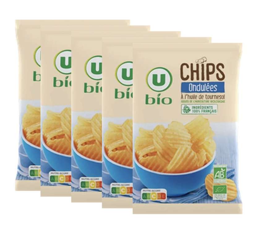SUPER OFFRE -30% Lot de 5 : Chips paysannes BIO, U (5 x 125 g)