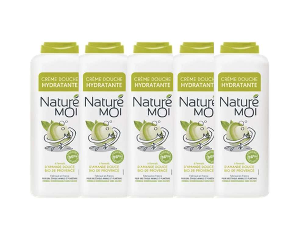 SUPER OFFRE - 30% Lot de 5 : Crème douche hydratant à l'amande douce de Provence, Nature Moi (5 x 500 ml)