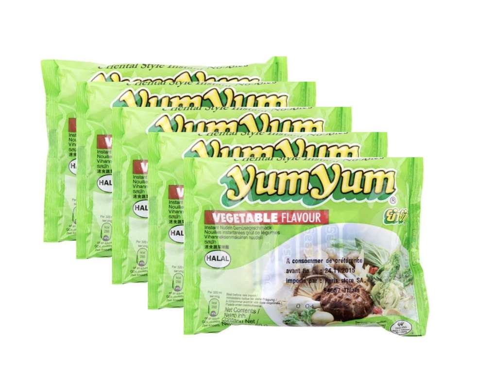 SUPER OFFRE -30% Lot de 5 : Soupe de nouilles arôme légumes, Yum Yum (5 x 60 g)