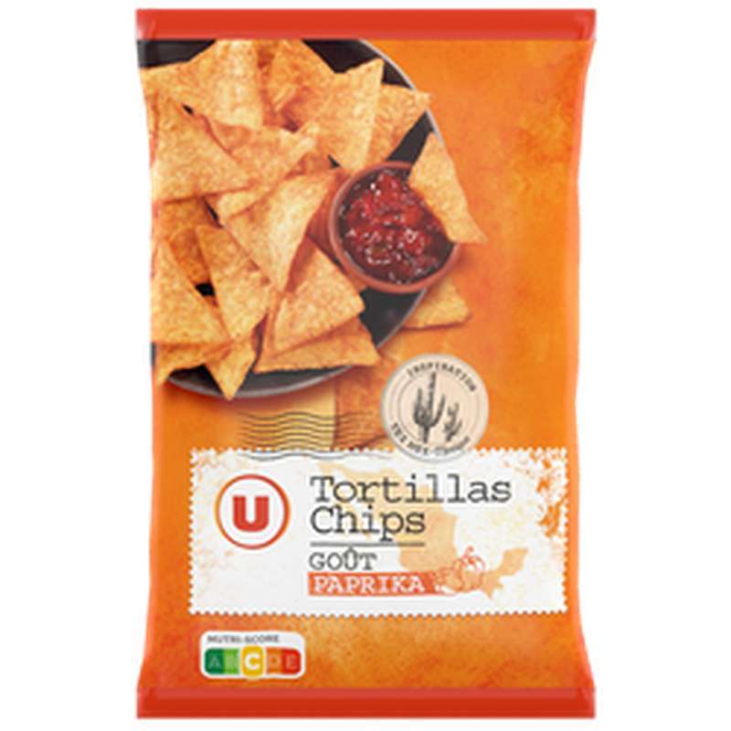 SUPER OFFRE -30% Lot de 5 :Tortillas chips goût paprika, U (5 x 300 g)