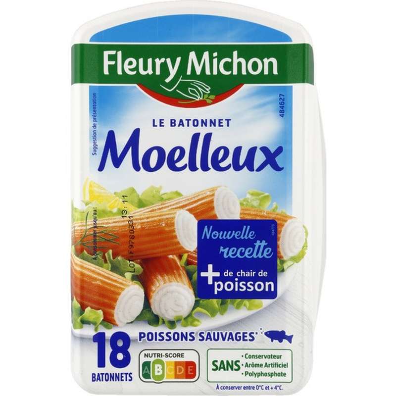 de surimi Le moelleux, Fleury Michon (x 18, 288 g) La belle
