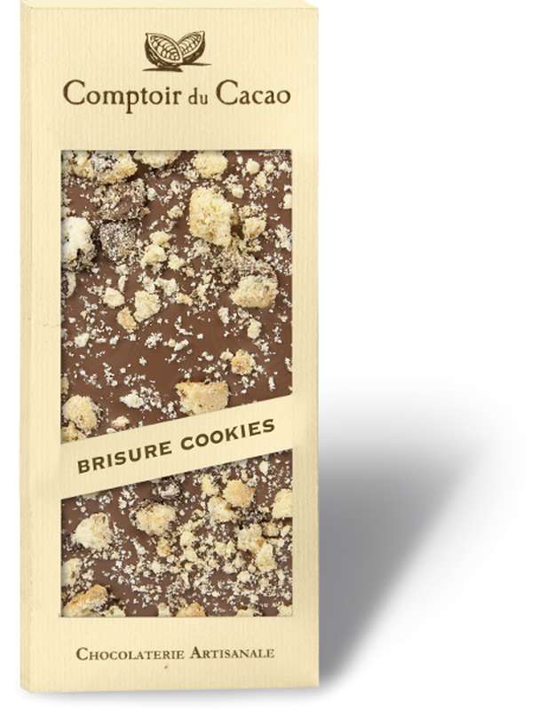 Tablette gourmande lait cookies, Comptoir Cacao (90 g)