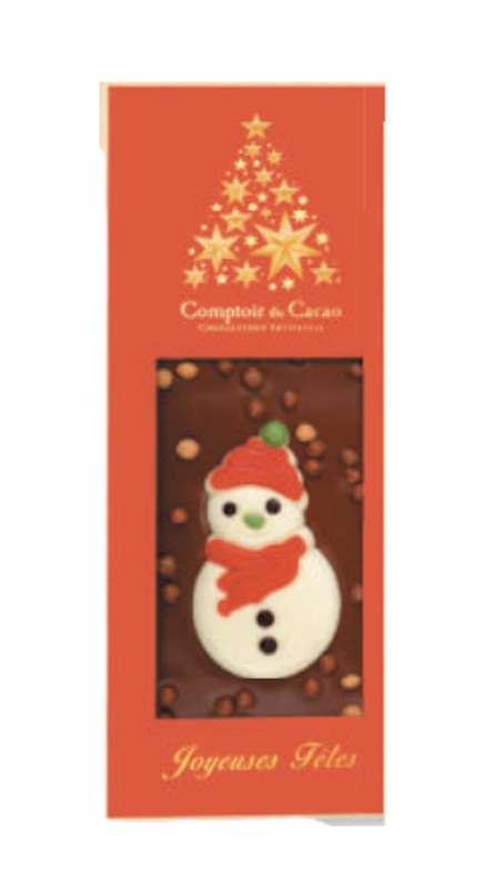 Tablette gourmande Renne noir, Comptoir Cacao (90 g)