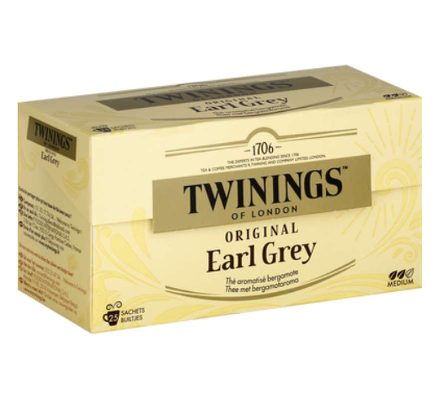 Thé noir Earl Grey, Twinings (x 25 sachets)