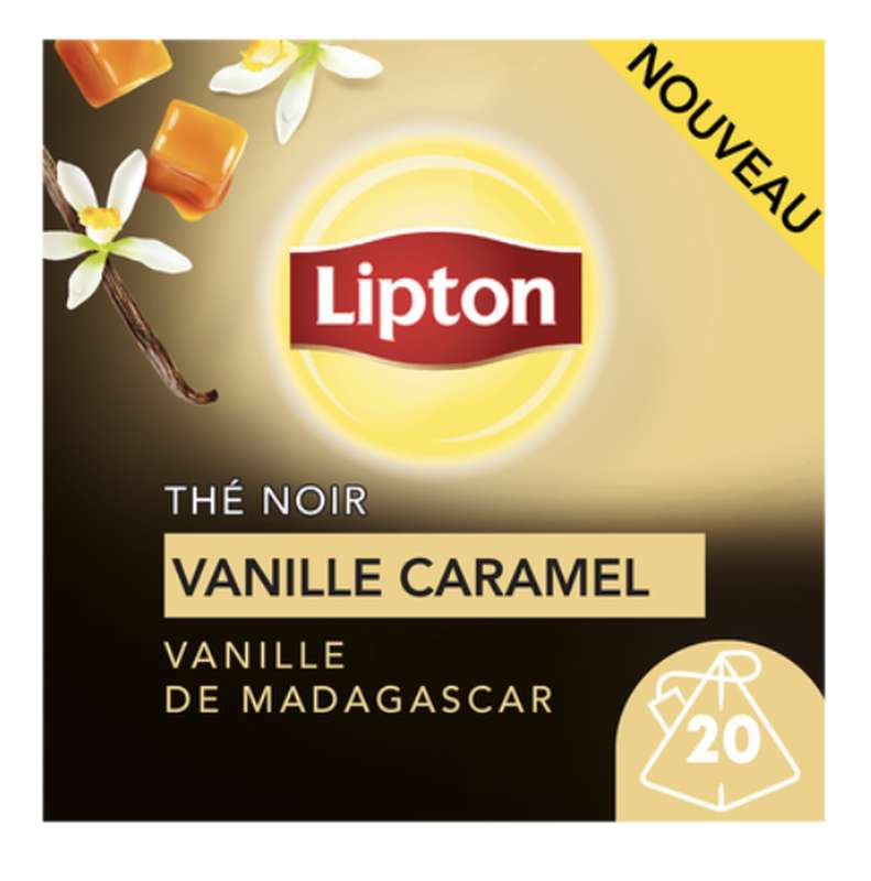 The noir Vanille et caramel, Lipton (x 20 sachets)