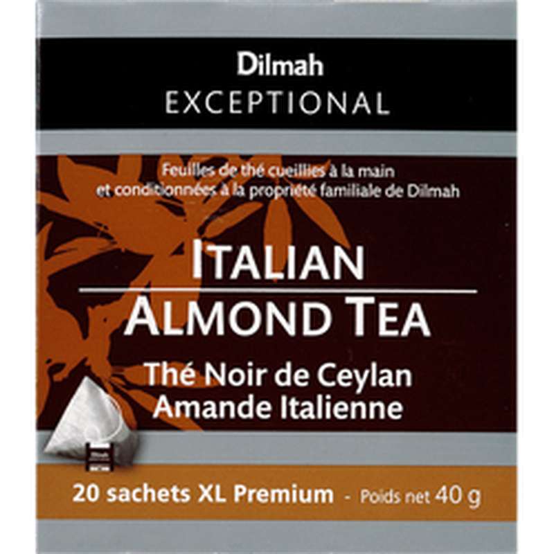 Thé noir ceylan amande italienne, Dilmah x 20 sachets  (40 g)