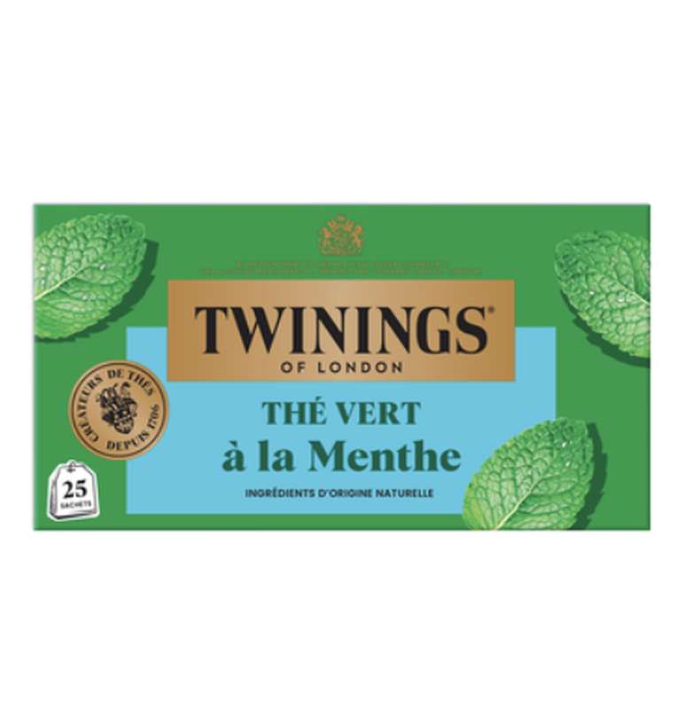 Thé Vert Menthe, Twinings (25 sachets)