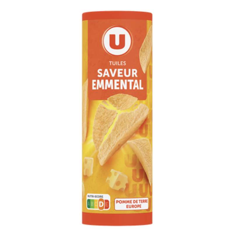 Tuiles saveur emmental, U   (170 g)