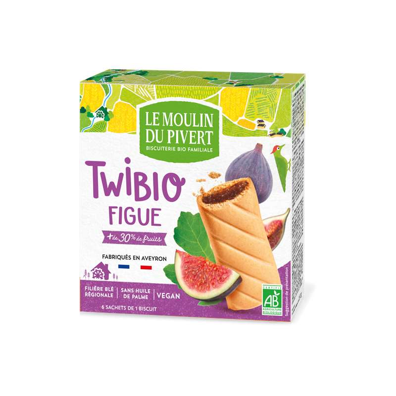 Twibio fourré figue BIO, Le Moulin du Pivert (150 g)