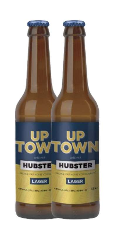 Up Town Lager BIO, Hubster (2 x 33 cl) / PROMO 1 achetée, la 2eme à -50%