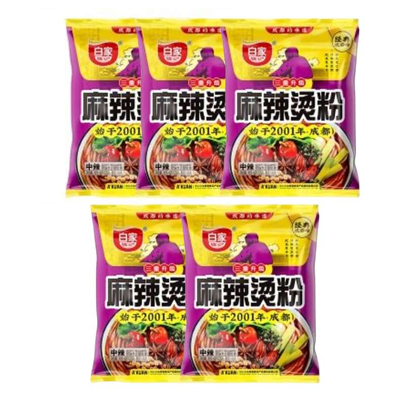 SUPER OFFRE -30% lot de 5 : Vermicelles instantanées pimentées, BAIJIA (105 g) (x 5)