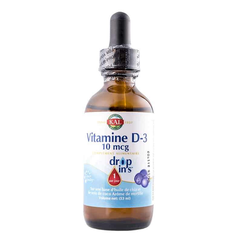 Vitamine D3 liquide, KAL (53 ml) La Belle Vie Courses en Ligne