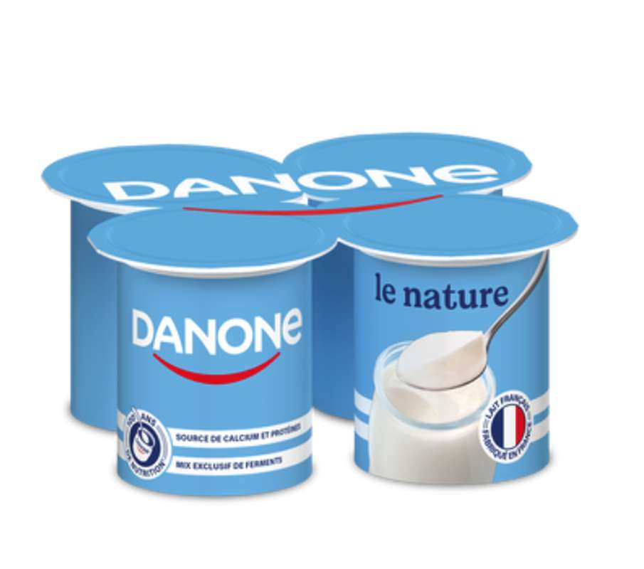 Yaourt Le nature, Danone (4 x 125 g)