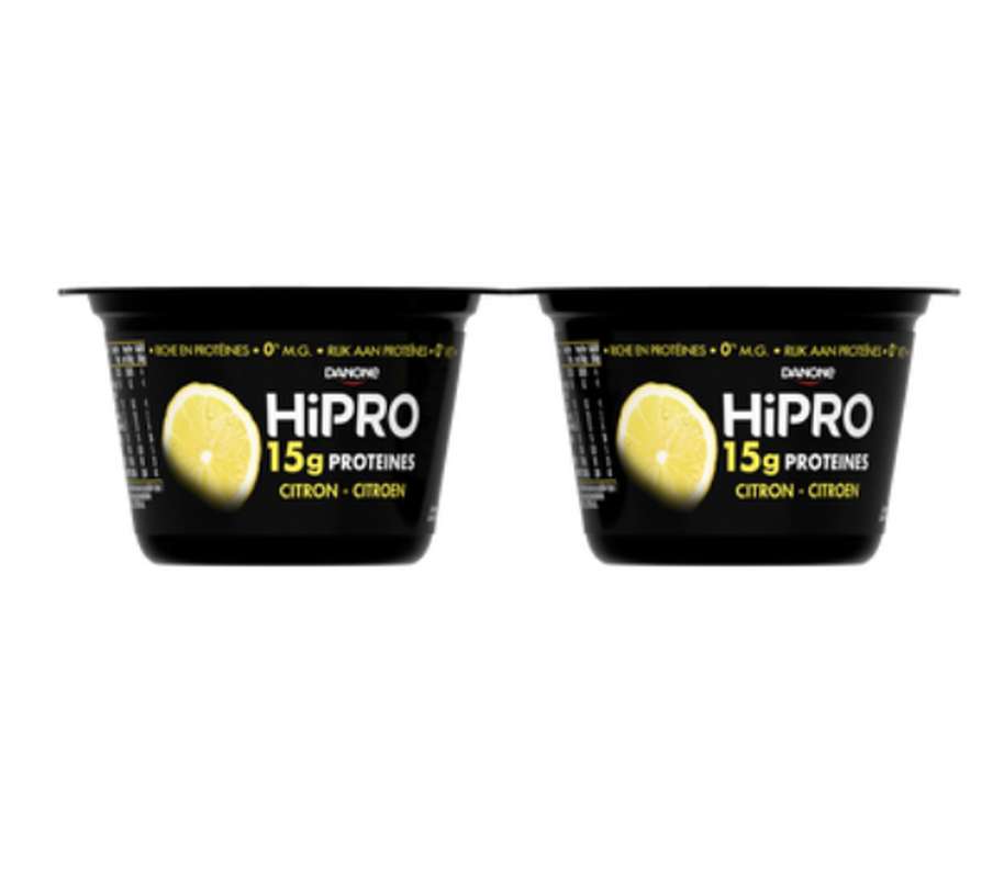 Yaourt protéiné saveur citron 0% MG, Hipro (2 x 160 g)