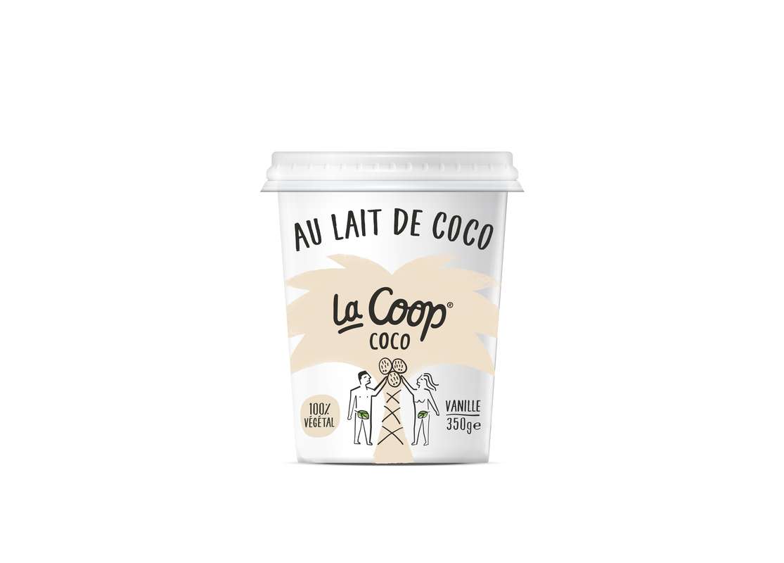 Yaourt Vanille 100% végétal, La Coop Coco (350 g)