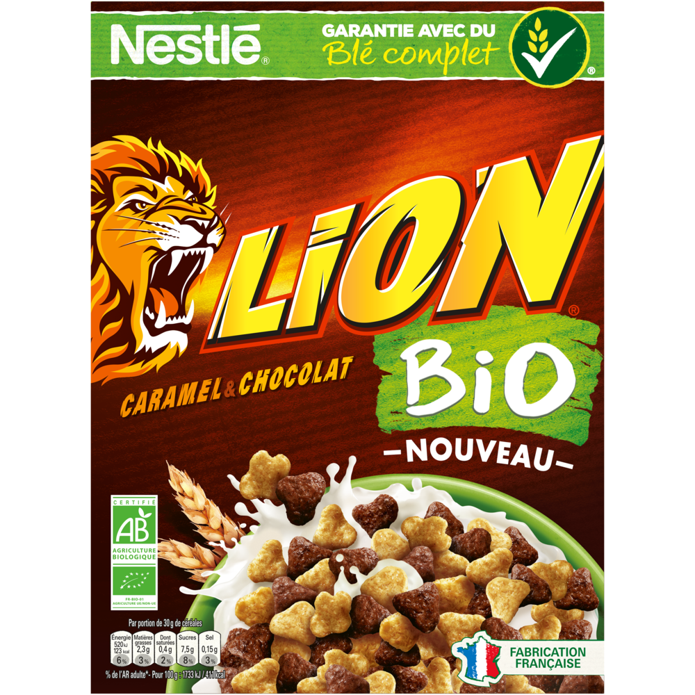 Céréales Lion BIO, Nestlé (400 g) La belle vie Changez votre vision