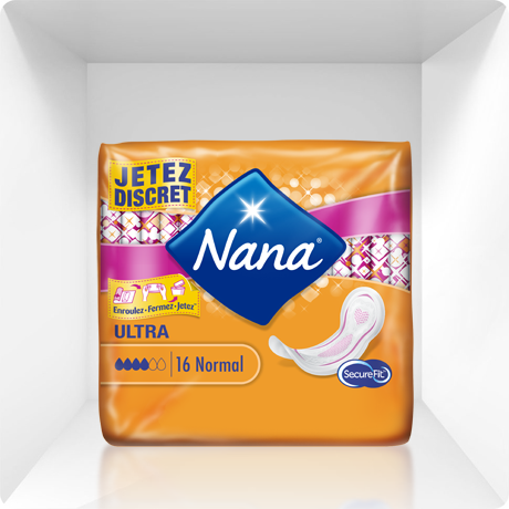 Lot De 3 Paquets Nana Serviettes Ultra Régulier Plus - 36 Serviettes Avec Ailettes, Flux Modéré, Sans Parfum