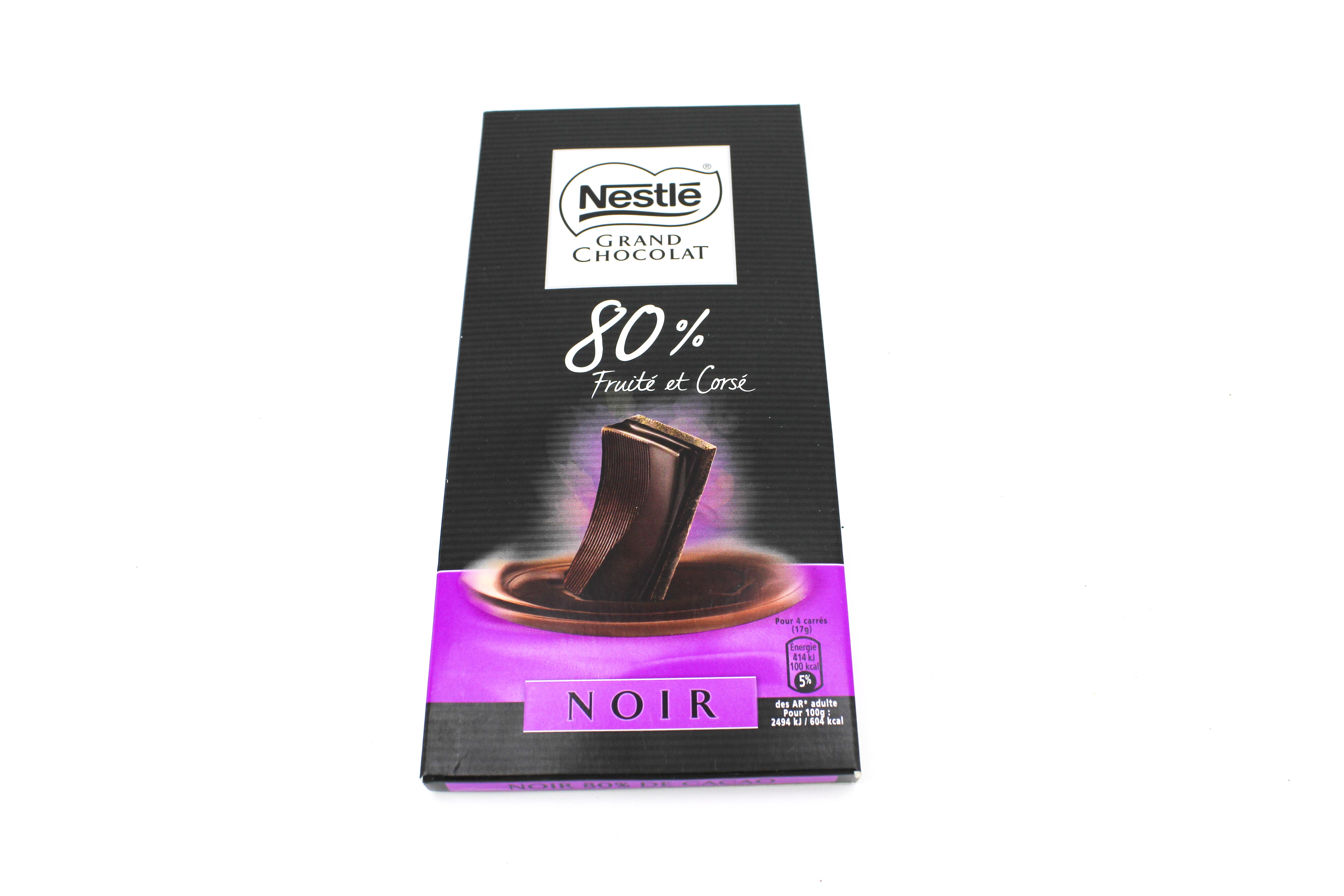 Chocolat noir 80% fruité et corsé Nestlé (100 g) | La Belle Vie ...