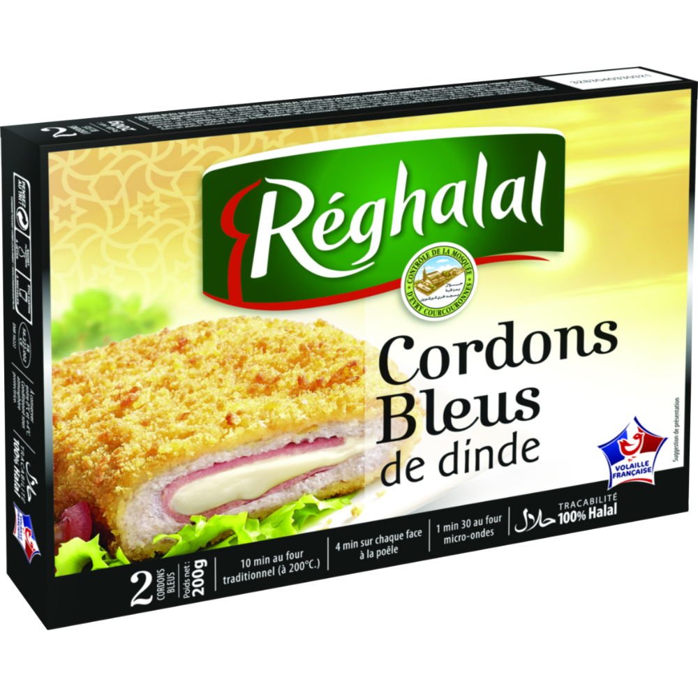 Cordon bleu de dinde Halal, Reghalal (2 x 100 g) La belle vie