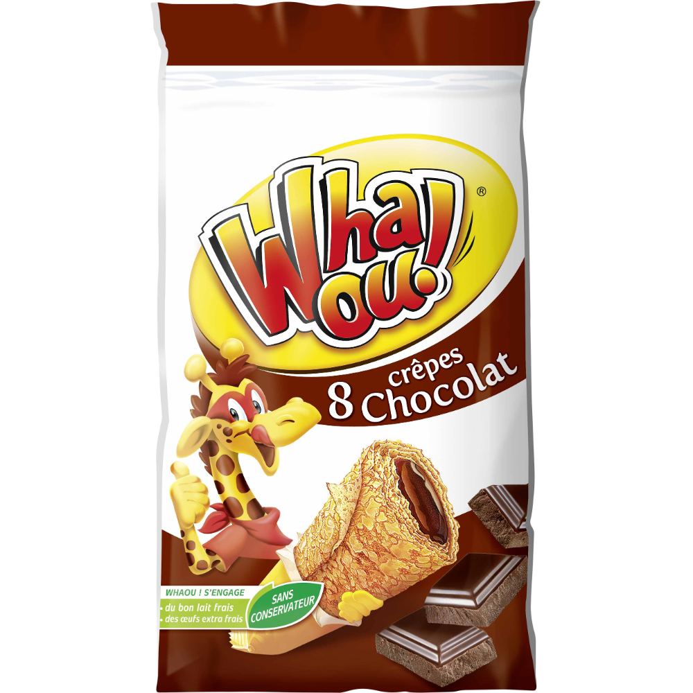 Crêpe Whaou fourrée au chocolat (x 8, 256 g) La belle vie grande