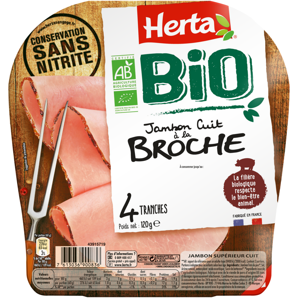 jambon cuit a la broche bio sans nitrite herta 4 tranches 120 g la belle vie changez votre vision des courses jambon cuit a la broche bio sans nitrite herta 4 tranches 120 g la belle vie changez votre vision des courses