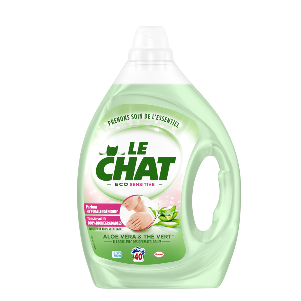 Lessive liquide Eco Sensitive, Le Chat (2 L = 40 lavages) | La belle ...