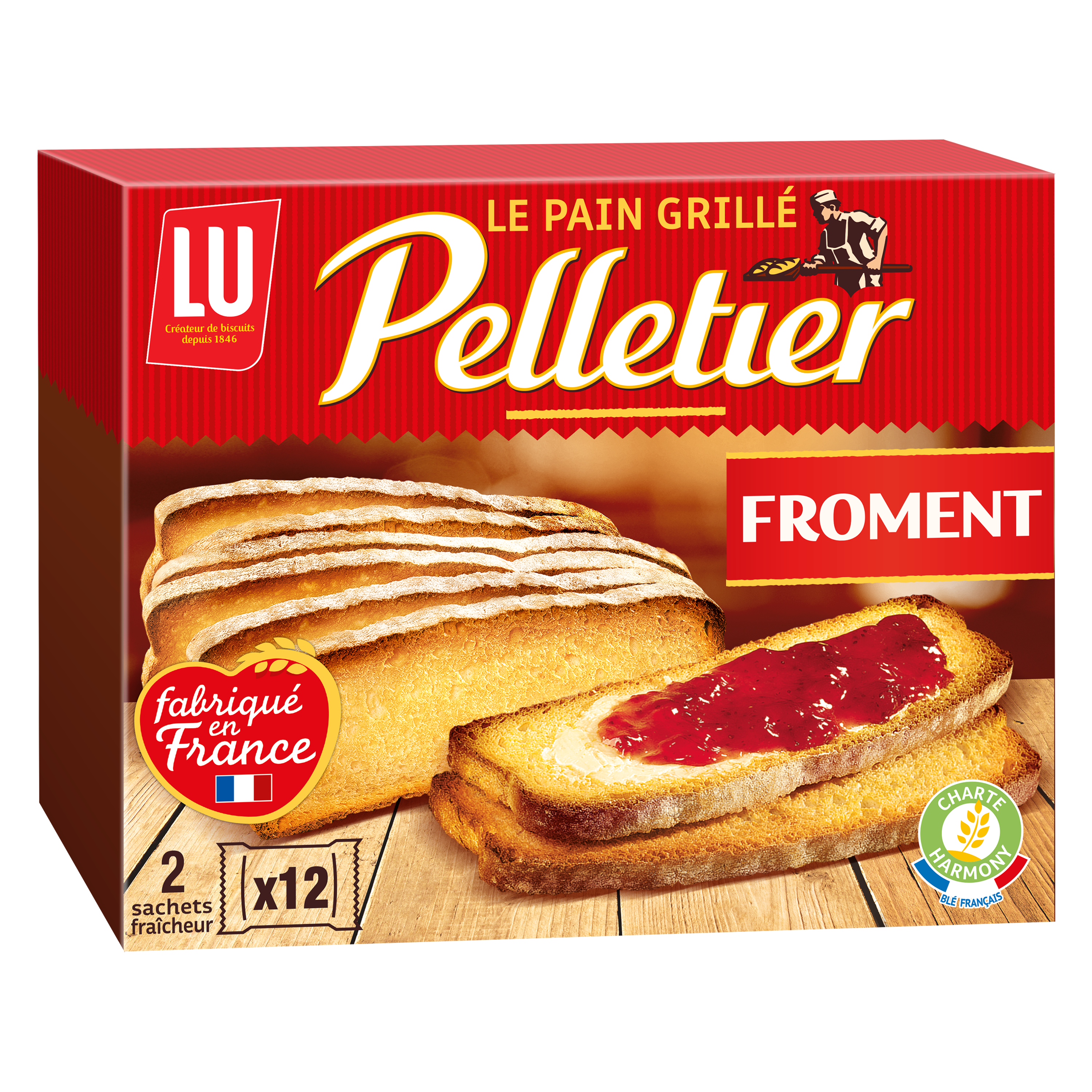 Pain grillé au froment, Pelletier (24 tranches, 500 g ... Pain grillé au froment, Pelletier (24 tranches, 500 g ...