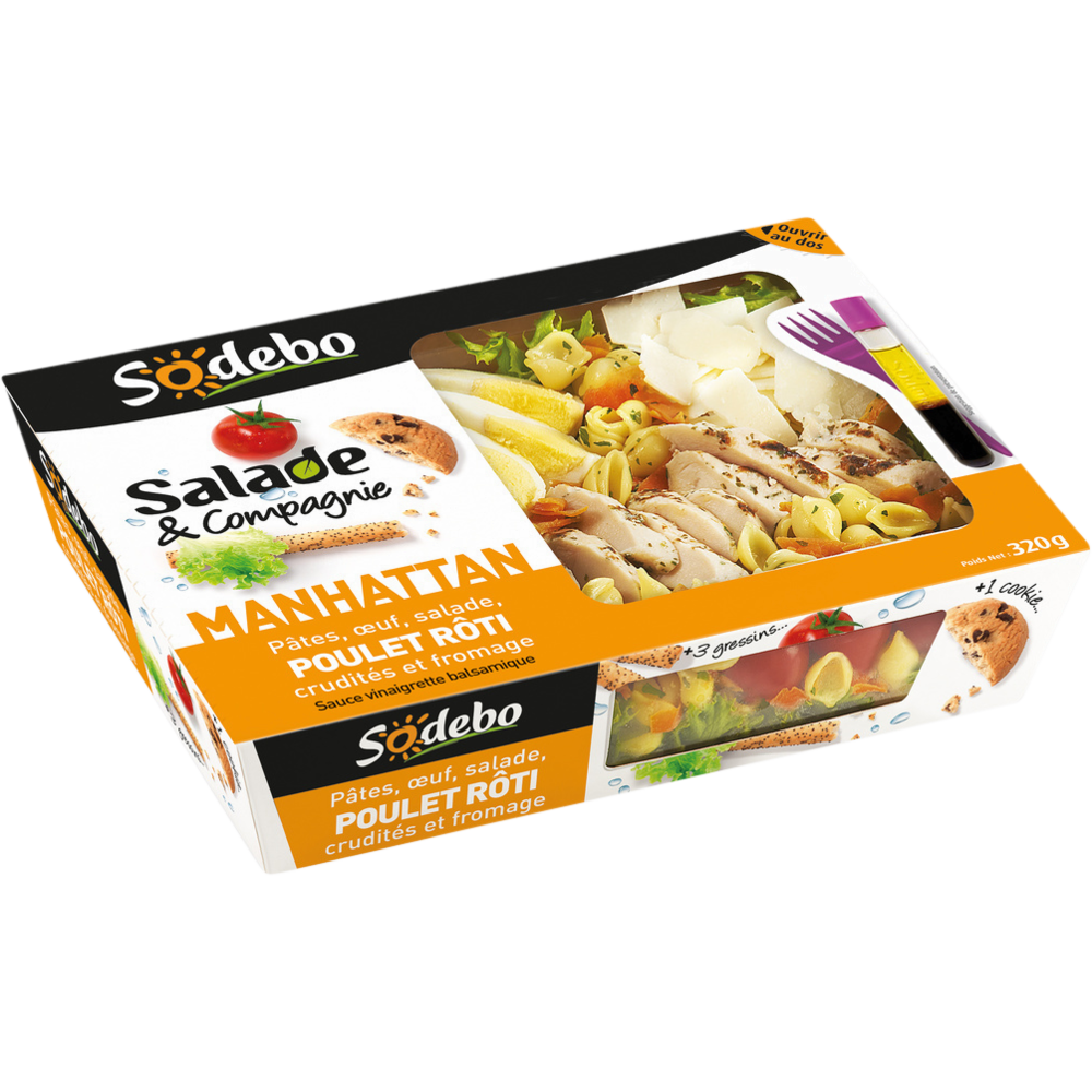 Salade & Compagnie "Manhattan", Sodebo (320 g) La belle vie Changez